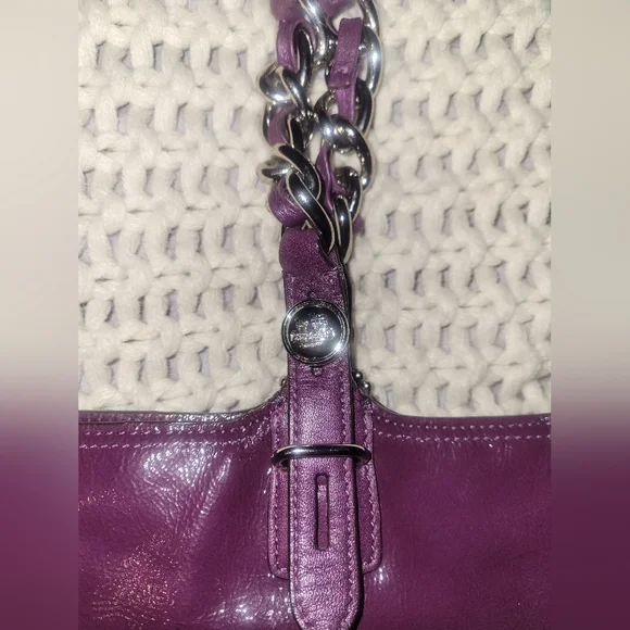 Coach Tribeca Patent Leather Tote Berry - Picture 12 of 13